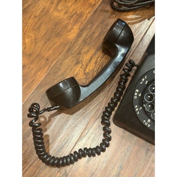 VTG Bell System Western Electric Black Rotary Dial Telephone 60s Phone UNTESTED - Picture 9 of 13